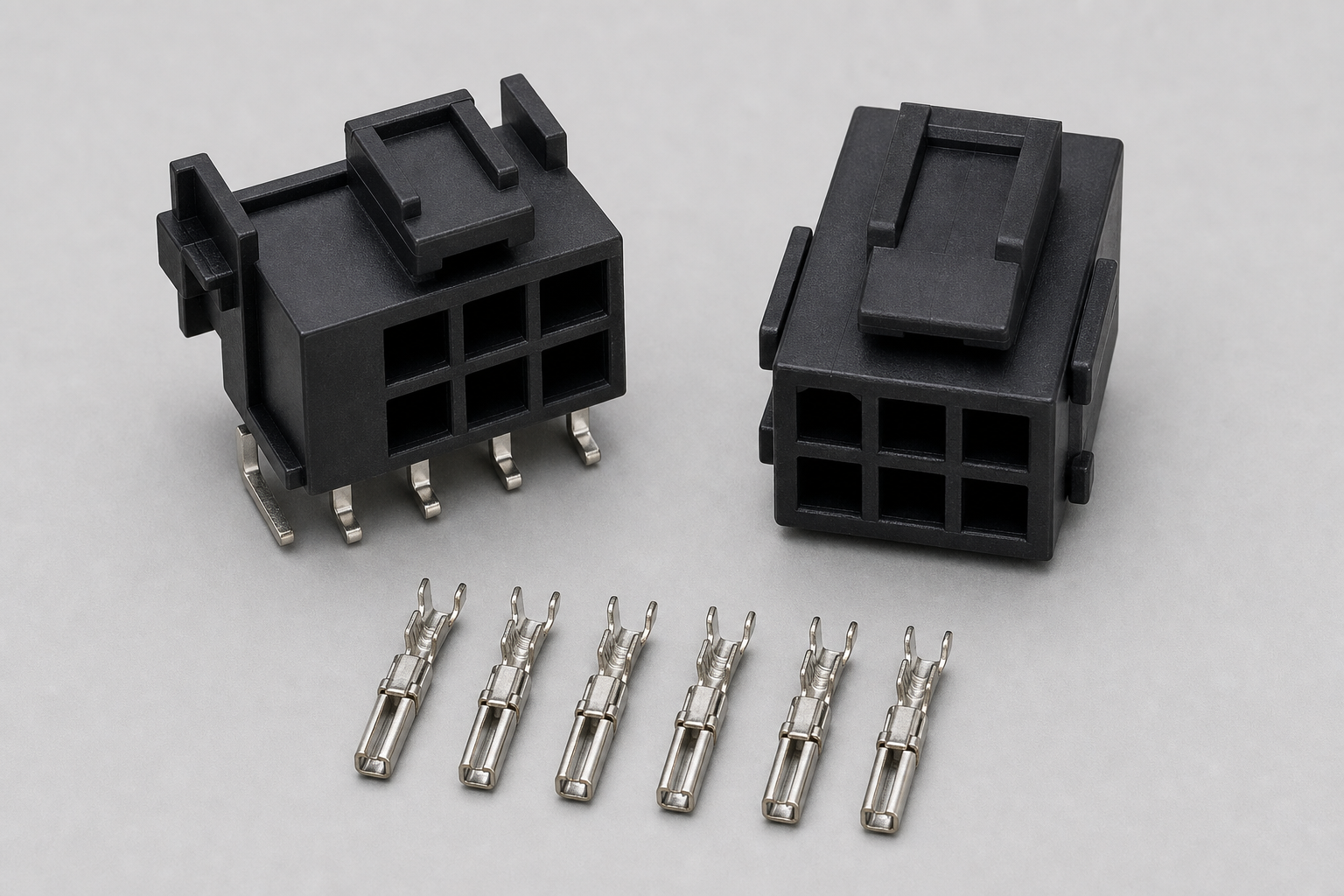 6 Circuit Micro-Fit Compatible Connector black 3.00mm Micro-Fit compatible housing header and crimp terminal product image