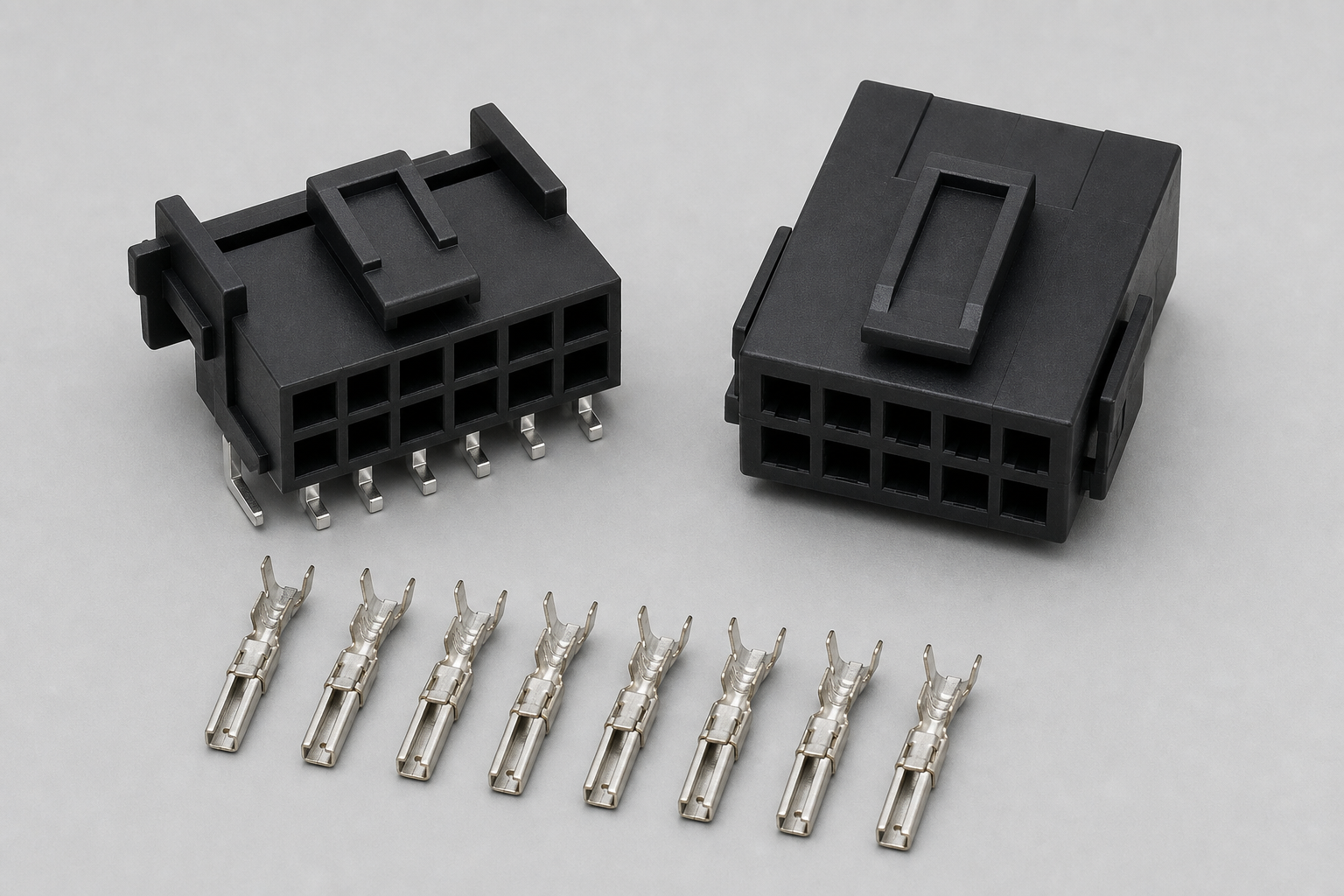 8 Circuit Micro-Fit Compatible Connector black 3.00mm Micro-Fit compatible housing header and crimp terminal product image