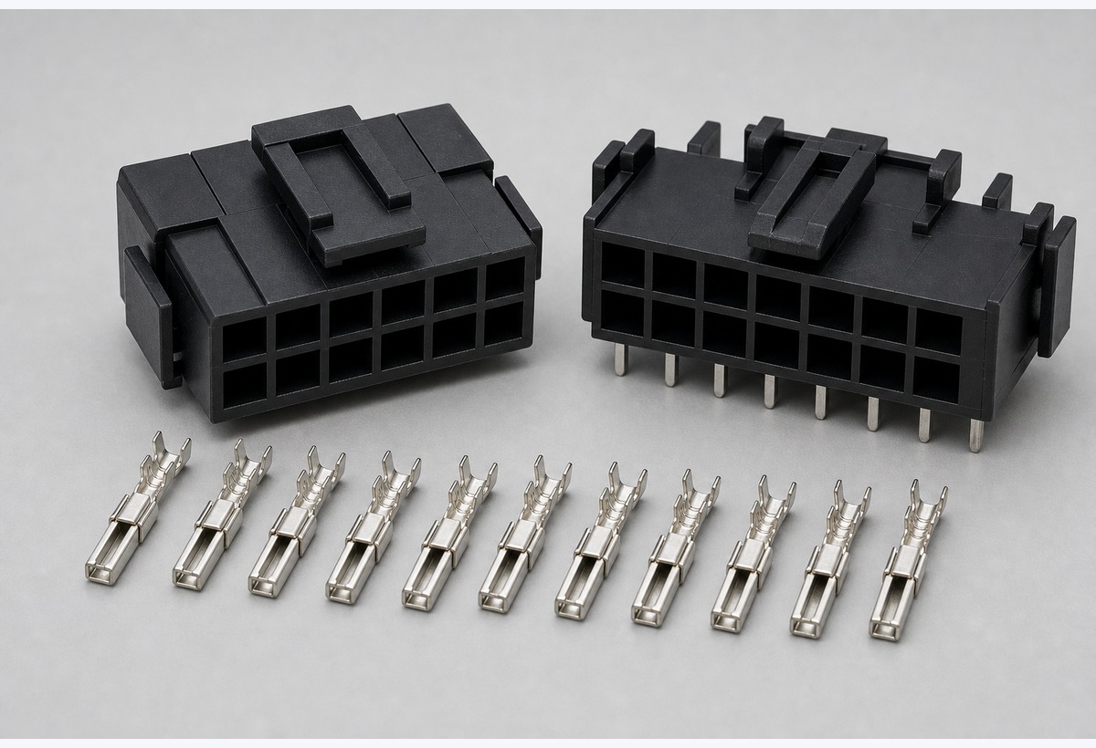 10 Circuit Mini-Fit Compatible Connector black 4.20mm Mini-Fit compatible housing header and crimp terminal product image