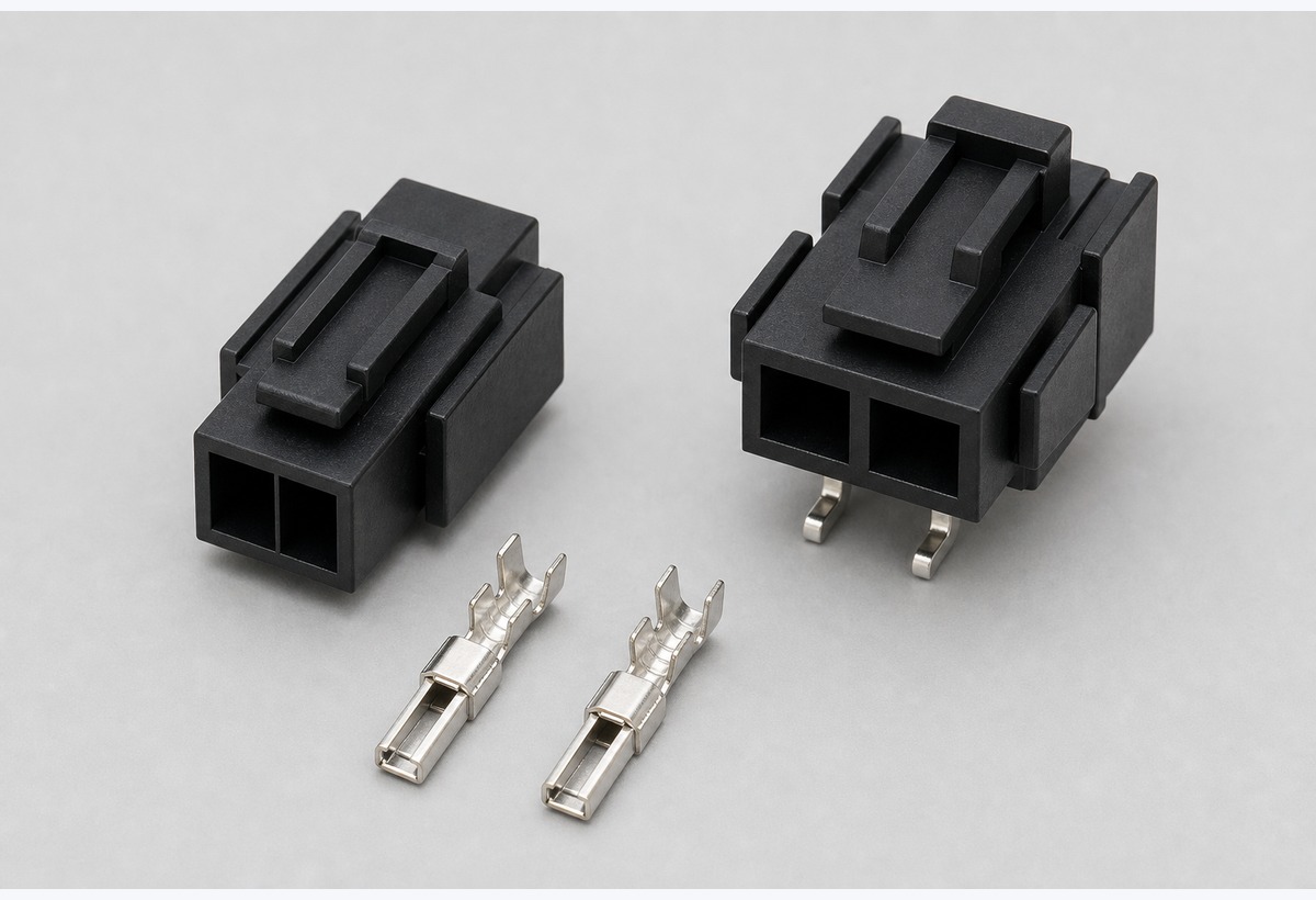 2 Circuit Mini-Fit Compatible Connector black 4.20mm Mini-Fit compatible housing header and crimp terminal product image