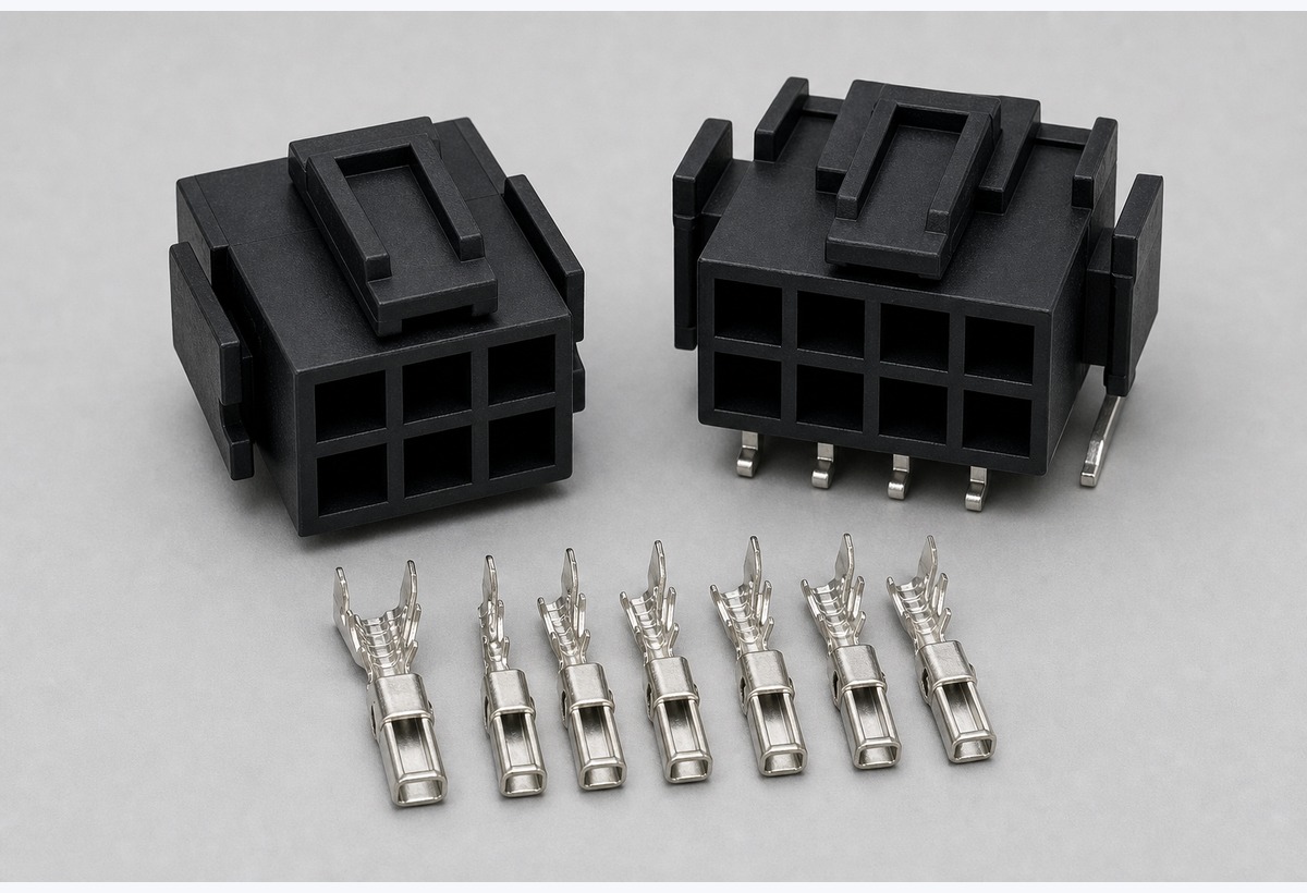 6 Circuit Mini-Fit Compatible Connector black 4.20mm Mini-Fit compatible housing header and crimp terminal product image
