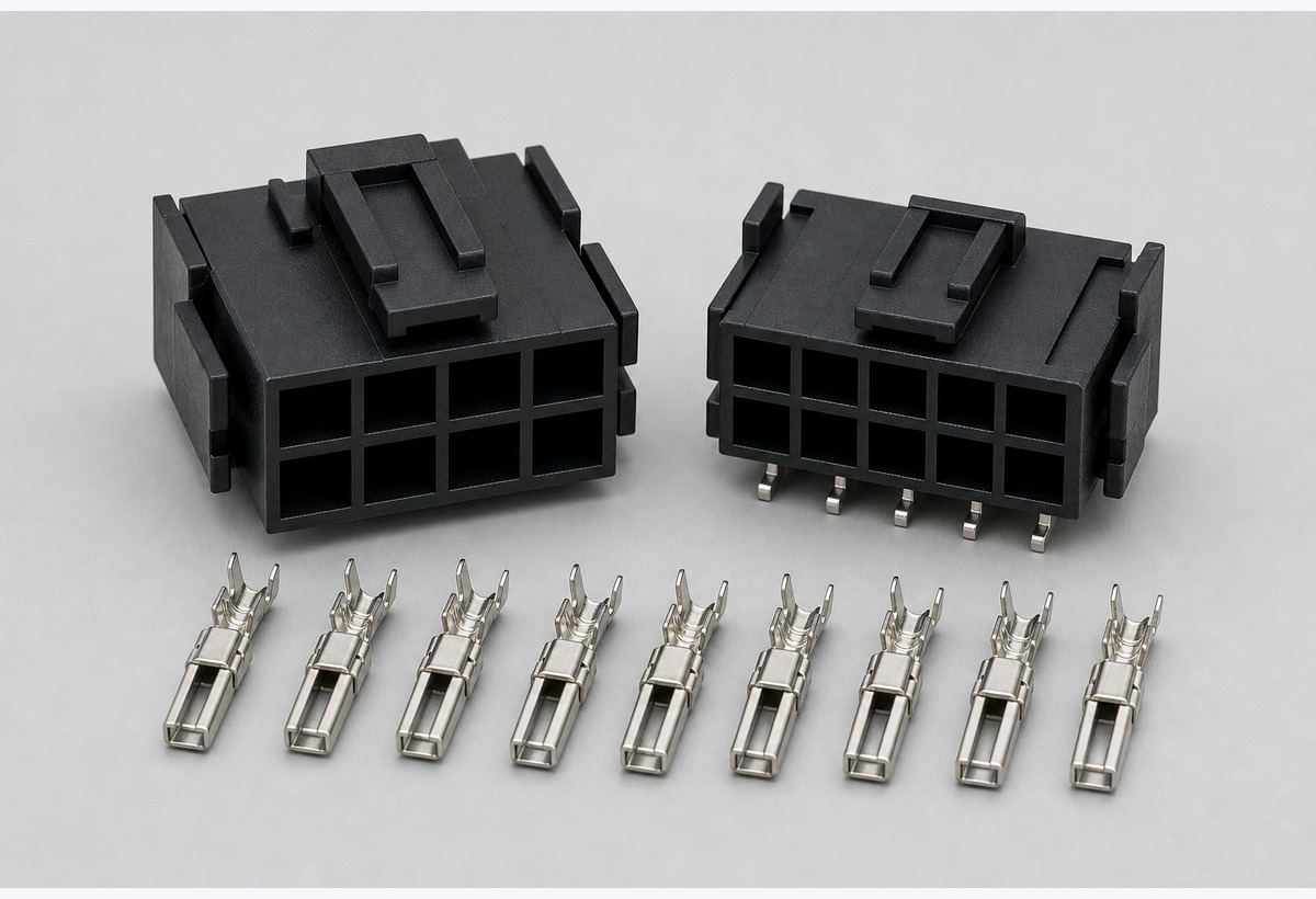 8 Circuit Mini-Fit Compatible Connector black 4.20mm Mini-Fit compatible housing header and crimp terminal product image
